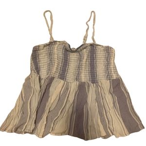 Blue and White Stretchy Tank